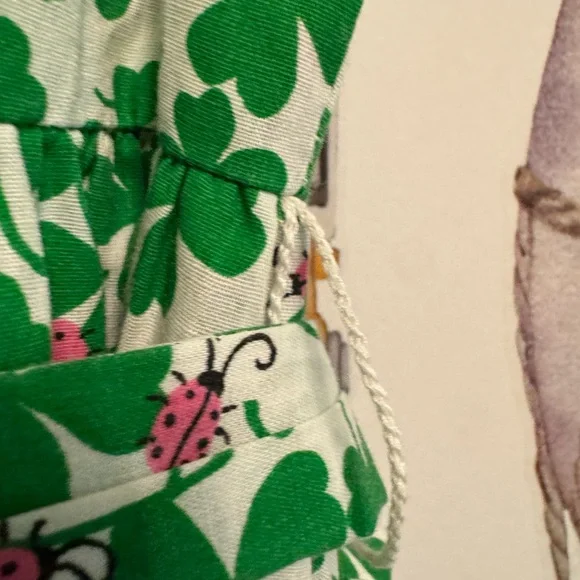Vintage shamrocks and ladybugs dress Serbin by Muriel Ryan small - Picture 8 of 15